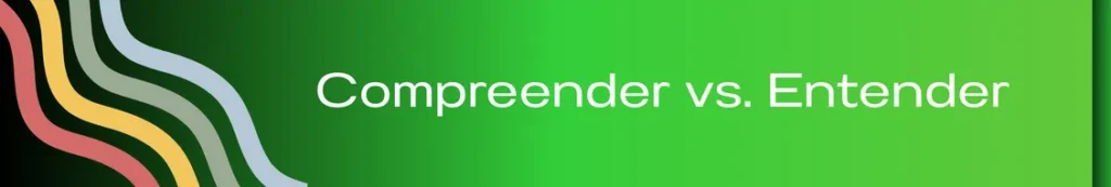 Banner com a frase "Compreender x Entender" explicando a distinção entre esses dois conceitos. A imagem ilustra a ideia de que, no contexto de vendas e marketing, compreender vai além de entender superficialmente — é um processo mais profundo, que exige empatia e adaptação às necessidades do cliente.
